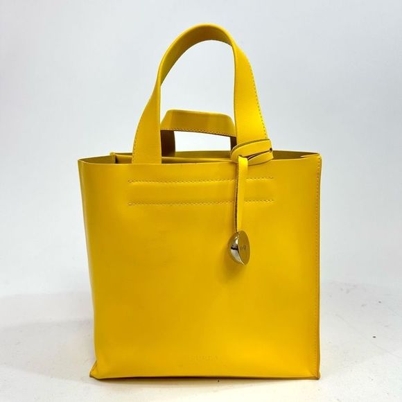 Furla Divide It Yellow Leather Mini Tote in Limoncello - Picture 1 of 13